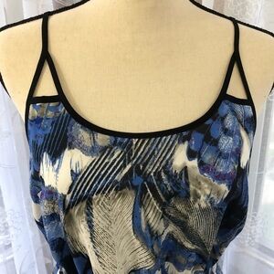 Dex Blue/gray/white handkerchief dress  SZ M